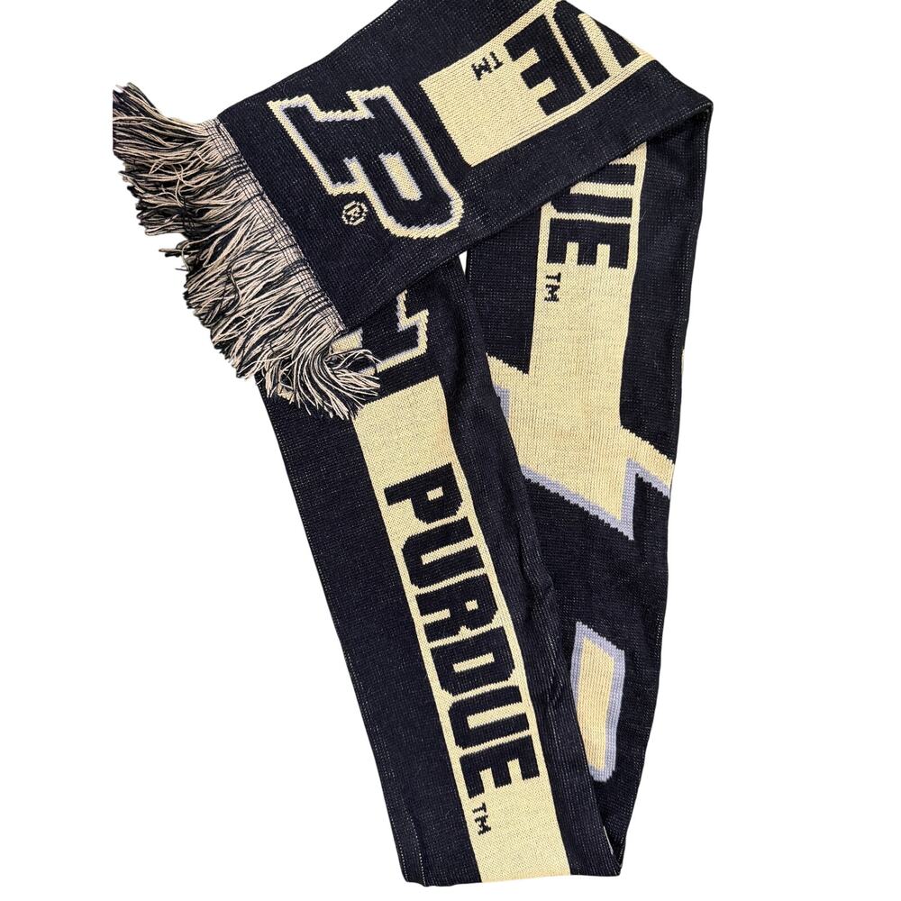 Purdue University Winter Scarf - Black/Gold